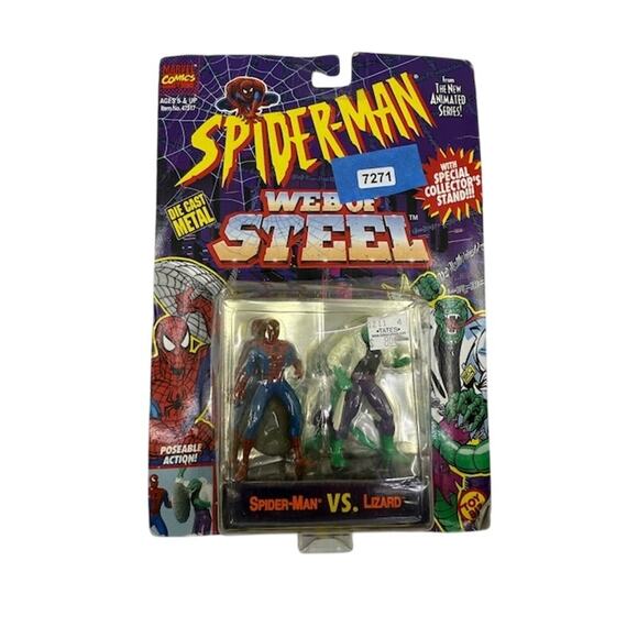 NEW Toy Biz Vulture Vs Spider-Man Web of Steel Die Cast Mini Action Figure - Picture 1 of 7